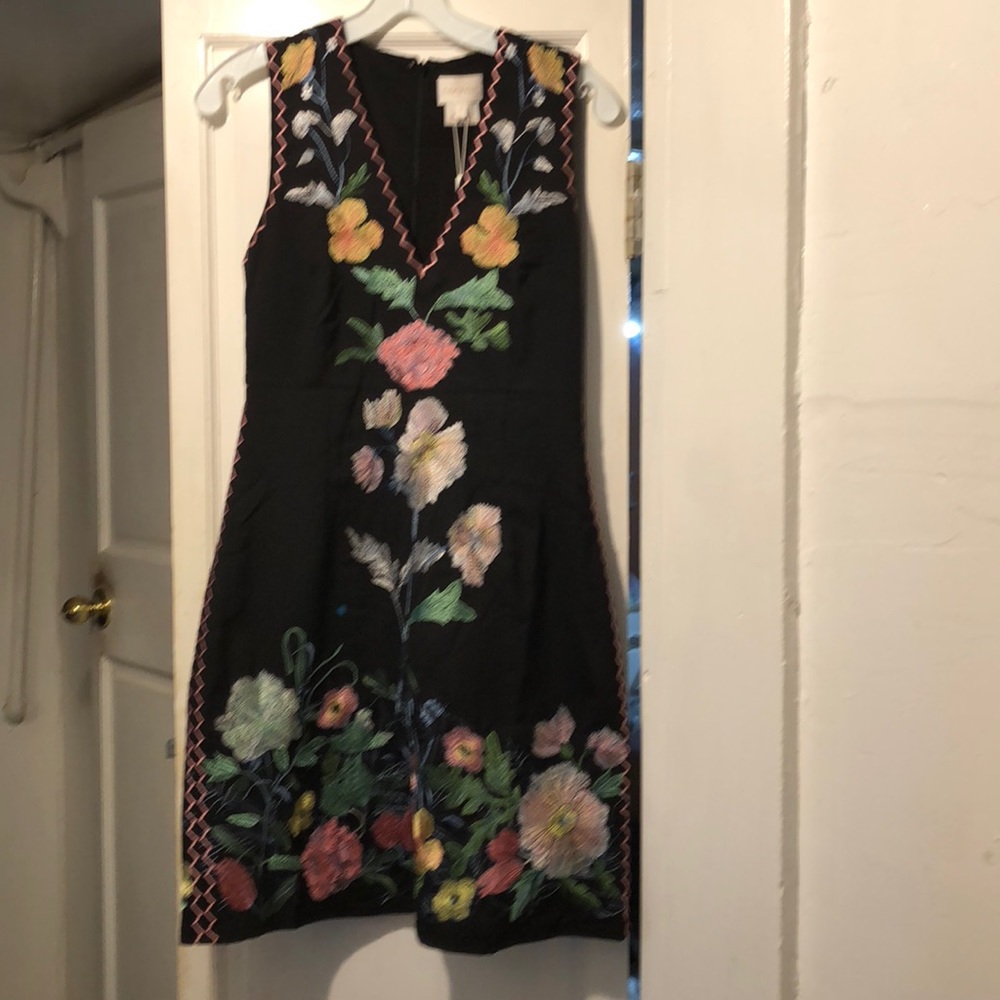Beautiful and cute black embroidery dress